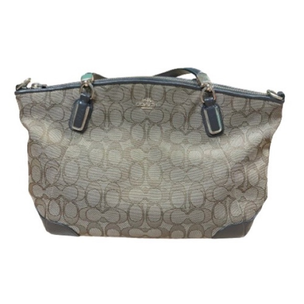 Coach Kelsey Signature Jacquard Small Satchel & Signature Flap Wallet Bundle